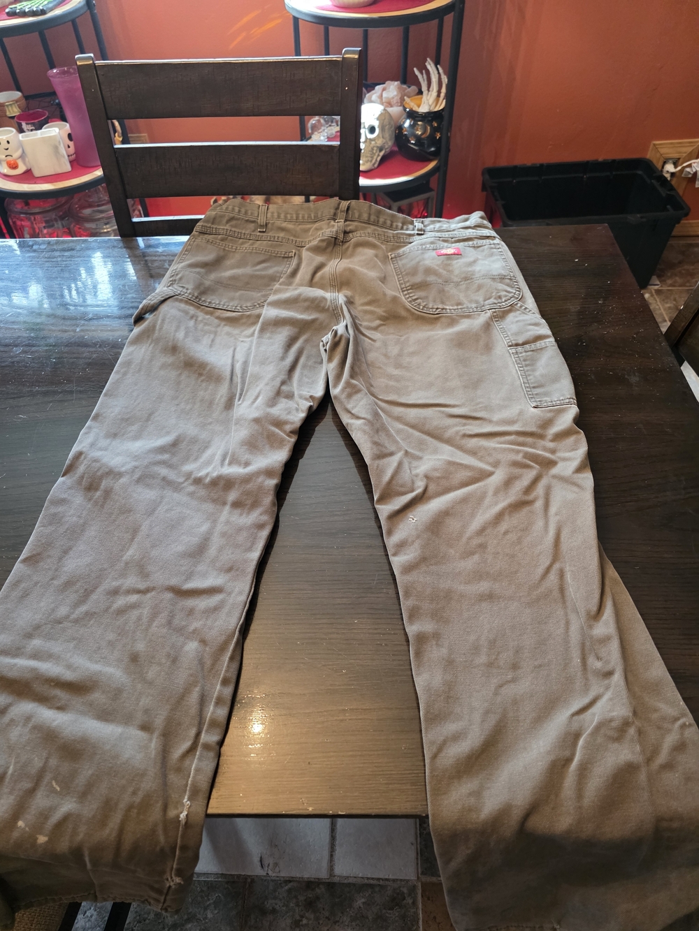 Dickies Men's Bootcut Work Jeans in Greenish Brown